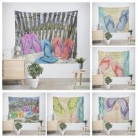 【CW】ﺴ  Wall Decoration Aesthetics Hawaii Tapestry Rural Hanging Large Fabric Bedroom