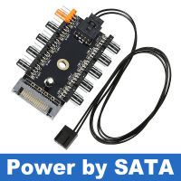 【Best value】 Molex 4pin SATA ถึง10พอร์ต4ขา PWM พัดลม Hub ควบคุมรอบต่อนาทีข้อเสนอแนะเคเบิ้ล,ซีพียูพัดลมคูลเลอร์ S Plitter สำหรับ3pin กรณีระบายความร้อน