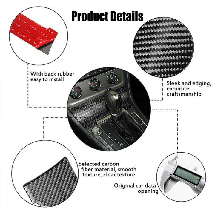 carbon-fiber-accessories-car-transmission-shift-panel-ac-switch-headlight-frame-trim-for-vw-golf-7-gti-r-gte-gtd-mk7-2013-2019