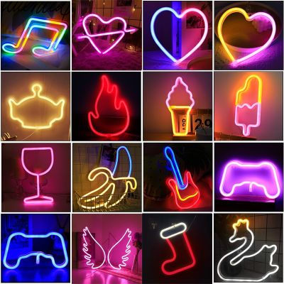 Neon Signs Lights Inscription Decor for BedRoom Game Room Decor Led Wall Lamp Xmas Birthday Gift Wedding Party Hanging