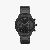 นาฬิกาข้อมือผู้ชาย Emporio Armani Mario Chronograph Black Dial Black AR11242