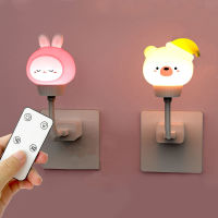 LED Children USB Night Light Cute Cartoon Night Lamp Bear Remote Control for Baby Kid Bedroom Decor Bedside Lamp Christmas Gift