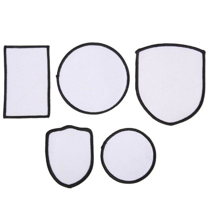 30 Pieces Sublimation Ironon Patches Fabric, 5 Shapes Sublimation