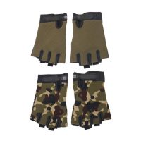 ✸◑ Men Camouflage กnti Slip Tactics ฟิตเนสกีฬาถุงมือครึ่งนิ้ว Camping จักรยานฟิตเนสกีฬาถุงมือครึ่งนิ้วถุงมือกลางแจ้ง