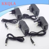 QKKQLA AC DC 12v 2A 2000ma Power Supply Adaptor EU UK AU US PLUG 5.5*2.5mm Wall Charger for Led Strip Light Lamp CCTV camera