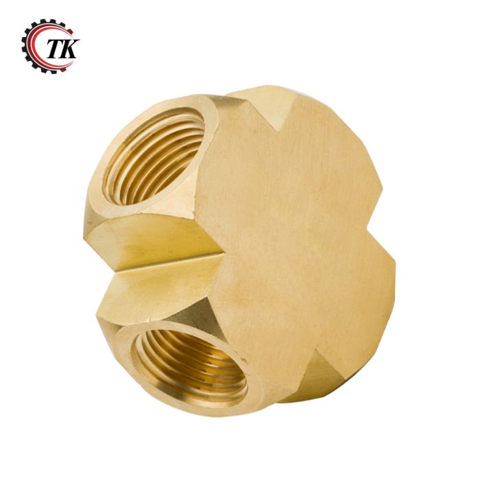 3950-2pcs-brass-pipe-fitting-4-way-connector-barstock-cross-1-8-quot-1-4-quot-3-8-quot-1-2-quot-npt-female-thread-for-plumb-water-gas-pipe