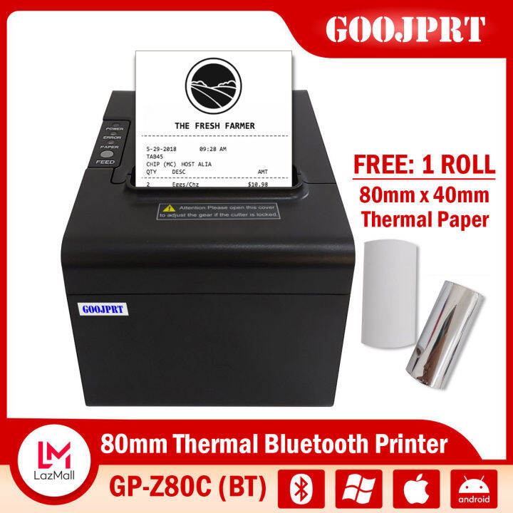 GOOJPRT GPZ80C (BLUETOOTH VERSION+USB) 80mm Thermal Cash Receipt POS Printer High quality 200mm
