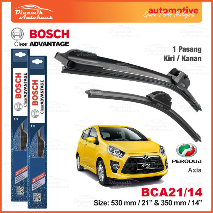 Perodua Axia Car Front Windshield Soft Wiper Blades Size 21 Inch & 14