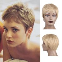 Natural Short Hair Wigs for Women Synthetic Short Wig with Bangs High Temperature Fiber Heat Resistant Hair