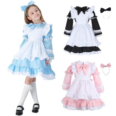 ▧ Lolanta Kids Girls Lolita Princess Costume Halloween Cosplay Alice In Wonderland Party Dress School Activities Maid Fancy