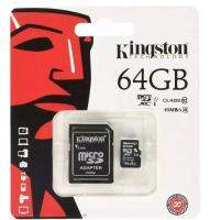 Kingston เมมโมรี่การ์ด 64GB SDHC/SDXC Class 10 UHS-I Micro SD Card with Adapterหน่วยความจำ 64GB พร้อมส่ง