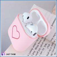 JXFTKM สีชมพู คู่รัก Matte เคสพีซีแบบแข็ง รักสุดหัวใจ สำหรับ Apple Airpods ฝาครอบป้องกัน