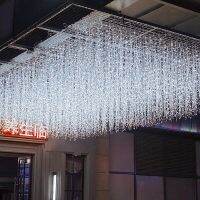 220V EU Holiday Decorative Drop Icicle LED String 5m Garden Hanging Lighting Sagging 0.4-0.6m Christmas New Year Wedding Light