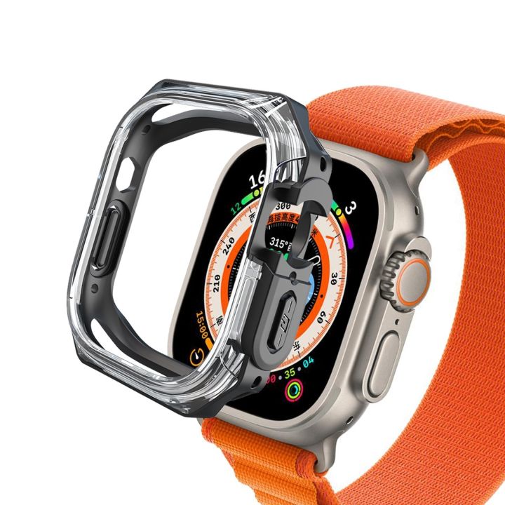 Bracelet Apple Watch Ultra 49mm, en Silicone Bumper - Transparent