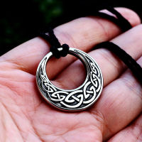 Vintage Nordic Celtic Knot สร้อยคอสแตนเลสที่ไม่ซ้ำกัน Moon Viking จี้สำหรับชายแฟชั่น Amulet เครื่องประดับของขวัญ Dropshipping