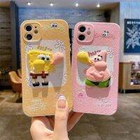 【digital technology】3D น่ารัก SpongeBob SquarePants แพทริคดาวกรณีโทรศัพท์สำหรับ iPhone 13 12 11 Pro Max มินิ XR XS MAX X 8 7 6บวก SE 2020ปก