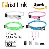 5pcs 10cm 30cm 50cm 70cm 1M SATA 6 Gb/s Cable  180 Degree to 180 Degree SATA III 6Gb/s Data Cable w/Latch Transparent pink Wires  Leads Adapters