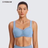 SYROKAN High Impact Underwire Sports with Adjustable Straps Full Figure Running Workout Underwear Summer Tops