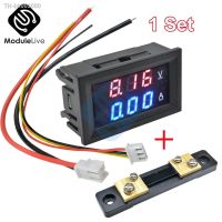 ✠◘ DC 100V 50A Voltmeter Ammeter Blue Red LED Amp Dual Digital Volt Amp Meter Gauge 50A75mV FL-2 50A Shunt Voltmeter Car Module