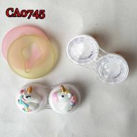 【▼Hot Sales▼】 heg63l0 แบบพกพามินิยูนิคอร์น Contact Lens Case น่ารักพลาสติกผู้ถือขนาดเล็กแช่กล่องเลนส์คอนเทนเนอร์ Cb0745