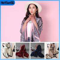 HOTSUN56 Winter Pashmina Silk Lady Shawl Knitted Wrap Flower Printed Neckerchief Women Scarves