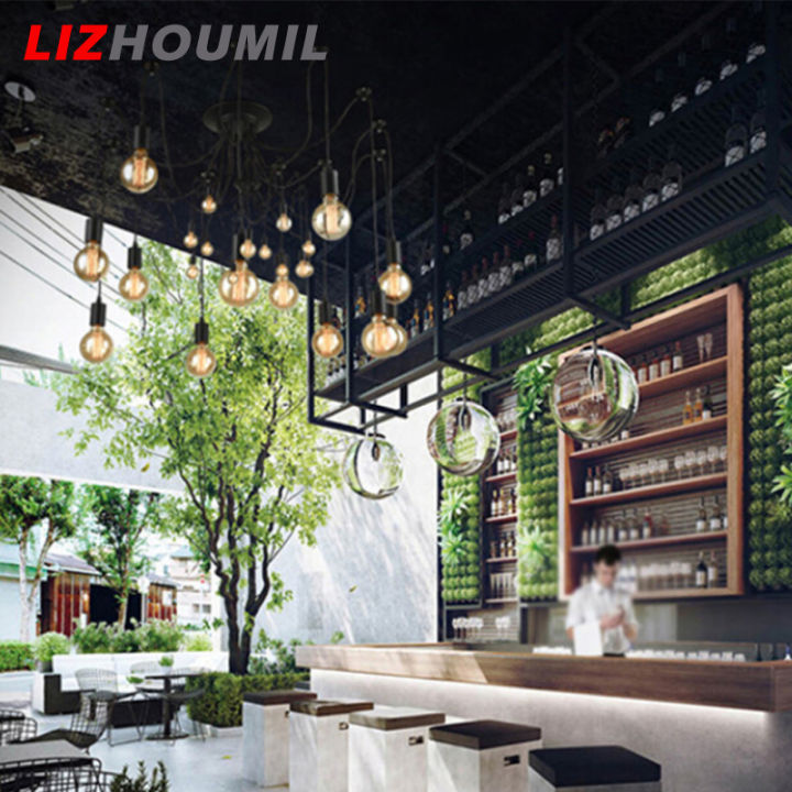 lizhoumil-e27สาขาใยแมงมุมหลายหัวช่องใส่ไฟเพดานของตกแต่งเคสไฟแขวนเพดาน-ไม่มีแหล่งกำเนิดแสง