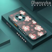 เคส Chenyyka สำหรับ Huawei Mate 40 Pro Mate 40 Pro + เคสแฟชั่นกระต่ายน่ารักบางเคสแข็งกันแรงกระแทกนิ่มลายขอบซิลิโคนคลุมทั้งหมดเคสป้องกันเลนส์กล้อง