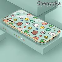 Chenyyyka เคส A30s A50s A50ปลอกสำหรับ Samsung ลายการ์ตูนน่ารักรูปสัตว์ดีไซน์ใหม่เคสโทรศัพท์ชุบหรูหราบางคลุมทั้งหมดป้องกันเลนส์กล้องเคสนิ่มกล่องกันกระแทก