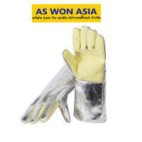 ถุงมืออลูมิไนซ์เคฟล่า Aluminum Kevlar gloves ถุงมือป้องกันความร้อน 500 องศา