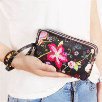 3 Wallet Fabric Wristlet Handbag Bag Cell Coin Clutch Waterproof Purse Zipper