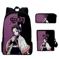 Anime Demon Slayer Kimetsu No Yaiba 3pcs Set Backpack Children School Bag Bookbag Men Women Travel bags Mochila Daily Rucksack