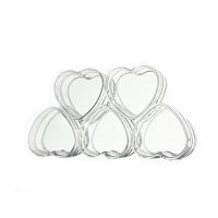 【CW】 144pcs/lot 4g/ml clear heart shape plastic ps  jarcase box for cosmetic sample cream nail art glitter powder Packaging