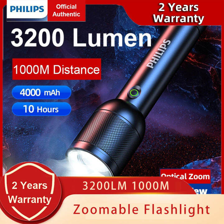 SFL8168 Philips Outdoor Torchlight High Lumens Zoomable Flashlight