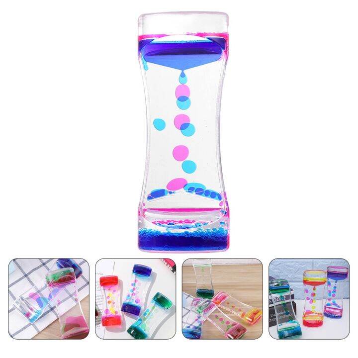 Timer Liquid Hourglass Toys Sensory Motion Bubbler Fidget Autism ...