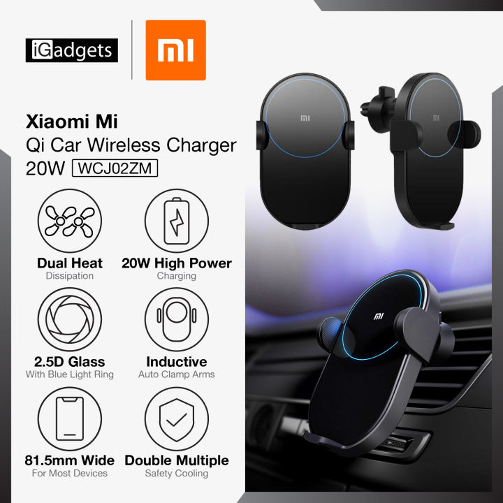 Xiaomi Mi WCJ02ZM 20W Qi Car Wireless Charger with Intelligent Infrared  Sensor Fast Charging Car Phone Holder | Lazada