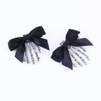 Trendy Black Ribbon Bowknot Skull Hand Hair Clip for Women Hair Hairpins Barrette Children Hair Halloween Punk Style Headwear Hair Accessories