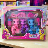 ตุ๊กตาม้าโพนี่ 3 ตัว น่ารัก ยูนิคอร์น sweet Pegasus pony