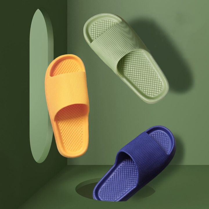 New Summer Slippers Platform Shoes Women Eva Beach Sandals Women Slides  Soft-soled Indoor Men Mute Non-slip Household Flip Flops