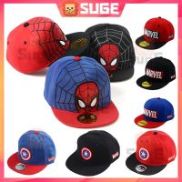 【Suge】Spiderman Kids Hat Boy Cartoon Captain America Baseball Cap Snapback Adjustable Cotton