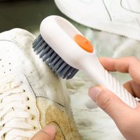 【CC】♛  Shoe Discharge Deep Cleaning Household Bristles Handle Clothing Board Cleaner