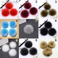 ☒ 8/10Cm Colorful White Faux Fox Pompoms Luxury Fur Ball For Knitted Hat Cap Winter Beanies Real Fur Pom Poms With Button Or Rope