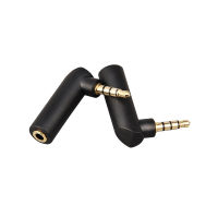 3.5mm Male To Female Audio Converter Adapter 90 Degree Right Angled Connector L Type Stereo Earphone Headphone Jack Plug Cables