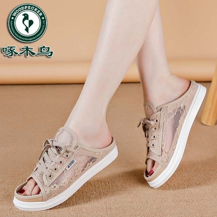 hot-sale-woodpecker-lace-ultra-thin-one-word-slippers-women-2023-summer-lazy-shoes-mesh-breathable-flat