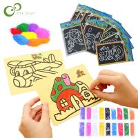 ☒♛ 20Pcs Sand Painting Cards Creative Drawing Toys Children Early Educational Learning Toys Magic Scratch Art Doodle Pad Gifts DDJ
