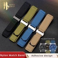 Original ✸♗ Tali jam tangan nilon tenun untuk pria gelang jam tangan pria 22mm 24mm versi ekstensi Universal