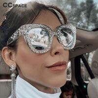 45261 CCSPACE Shiny G Many Stars Sunglasses Square Women Brand Glasses Designer Fashion Cat Eye Female Shades UV Protection