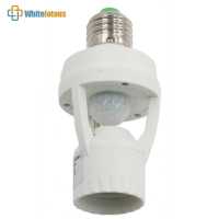 Whitelotous Socket E27 Converter 110-240V Lamp Base with PIR Motion Sensor Bulb Switch