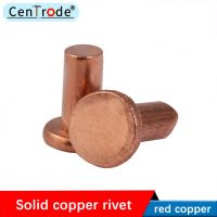 Solid Red Copper Rivets GB867-86 Pan Head Rivets Flat Head Copper riveting M2 2PCS