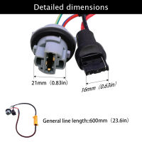 2Pcs Auto Load Resistor สายไฟข้อผิดพลาดถอดรหัสฟรี7440 T20 50W ชุดหลอดไฟรถอุปกรณ์เสริม Canceler