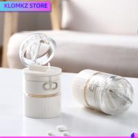 KLOMKZ ที่เก็บเครื่องบด เครื่องบดยา ตัวแยกยา 4 in 1 กล่องใส่ยา สร้างสรรค์และสร้างสรรค์ ตัวแยกยา การเดินทางการเดินทาง